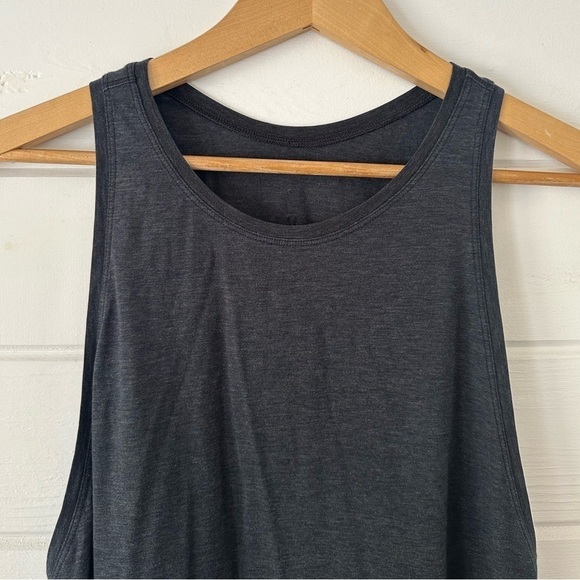 Lululemon Tie & Go Soft Pima Cotton Lightweight Tank in Heathered Black Sz 6 - Picture 10 of 12